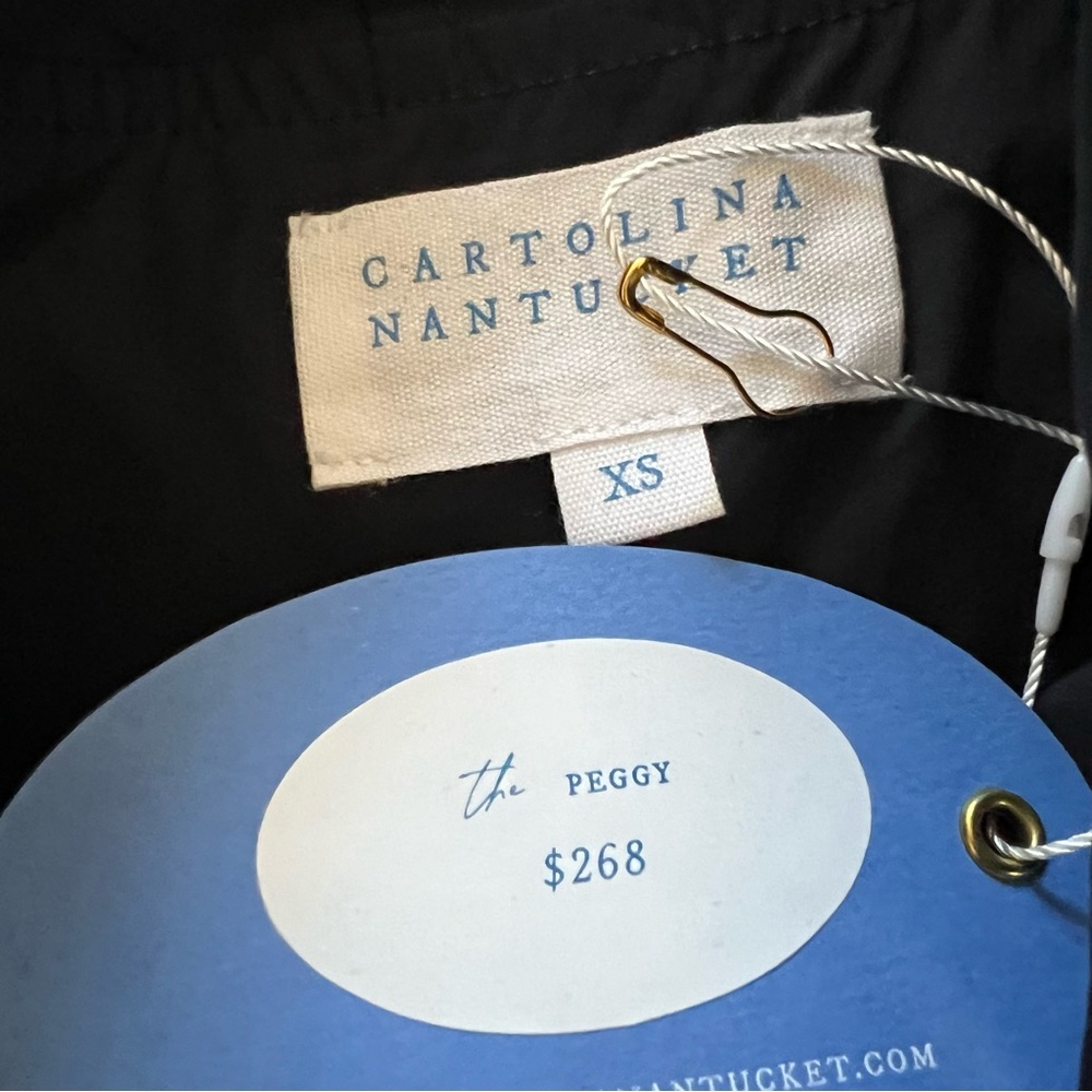 Cartolina Nantucket Peggy short sleeve blouse top Ladies size xs Navy blue - Picture 7 of 10